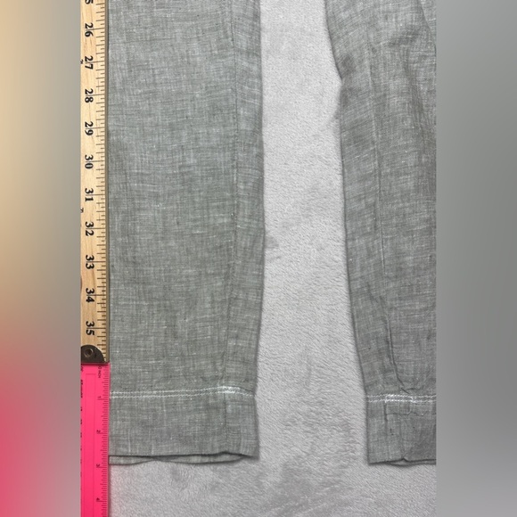 Tommy Bahama Women’s 100% Linen Green Casual Lagenlook Drawstring Pants Medium - Picture 8 of 15